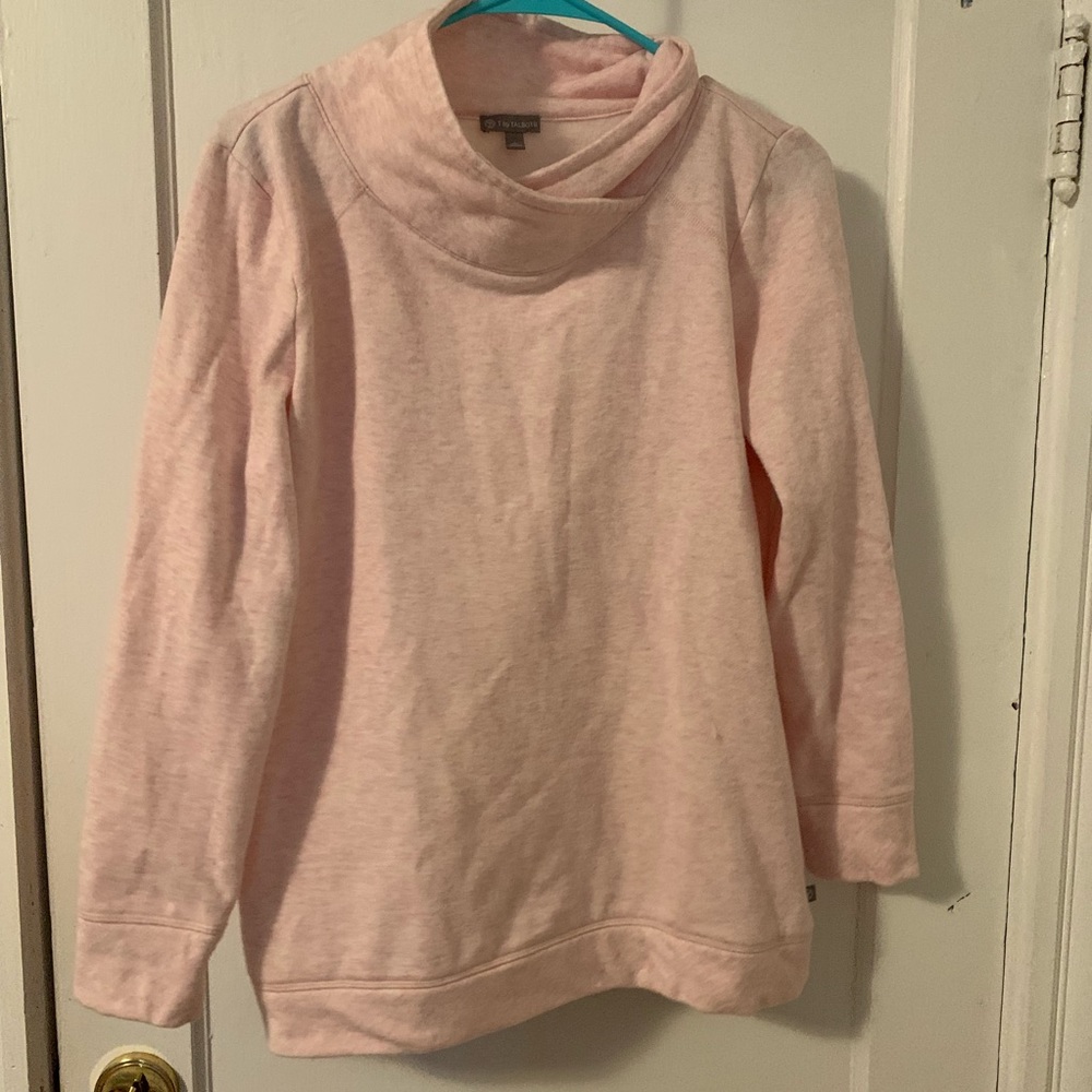 Talbots light pink feathered sweatshirt
